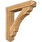 Ekena Millwork Olympic Arts and Crafts Rough Sawn Bracket w/ Offset Brace, Western Red Cedar, 6"W x 28"D x 28"H BKT0604X28X28OLY03RWR - alternate 1